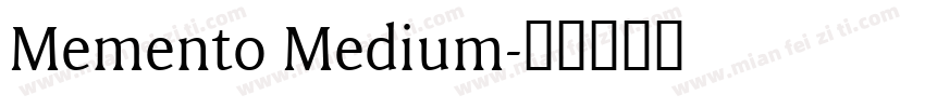 Memento Medium字体转换